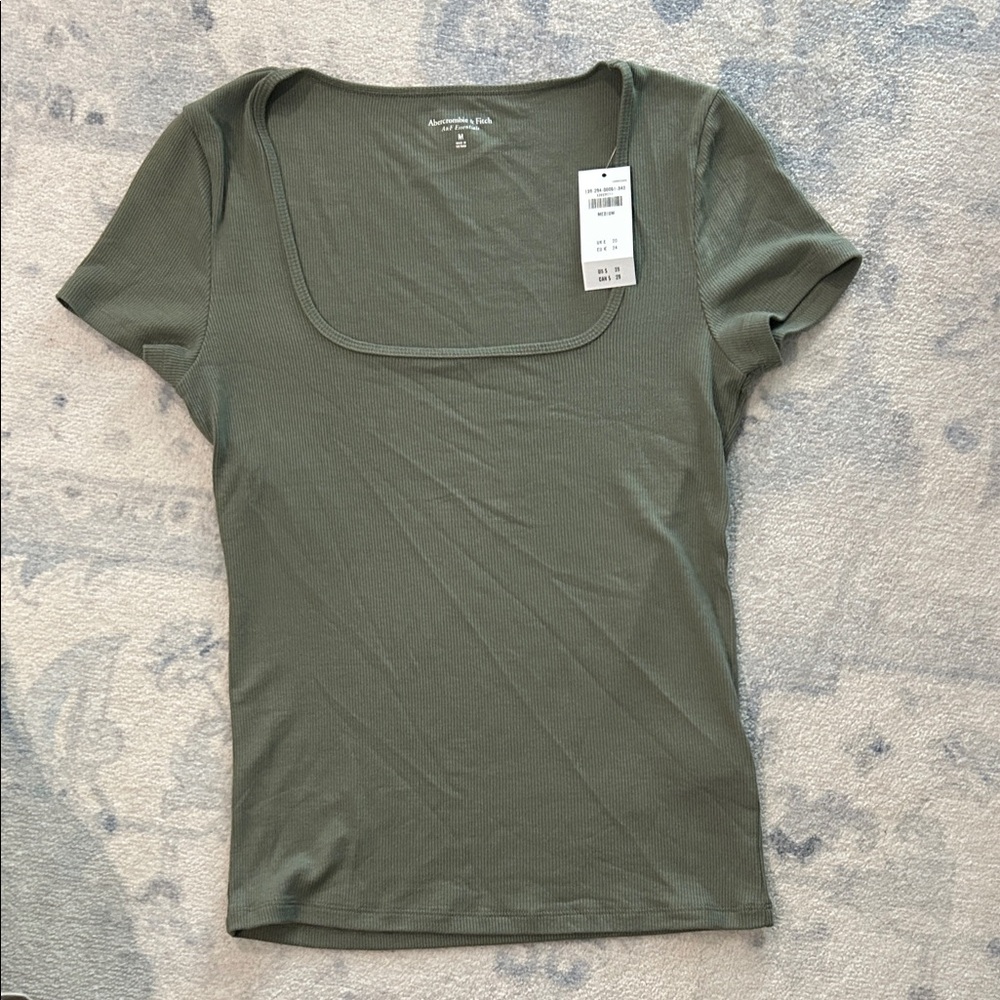Abercrombie & Fitch ribbed square neck top